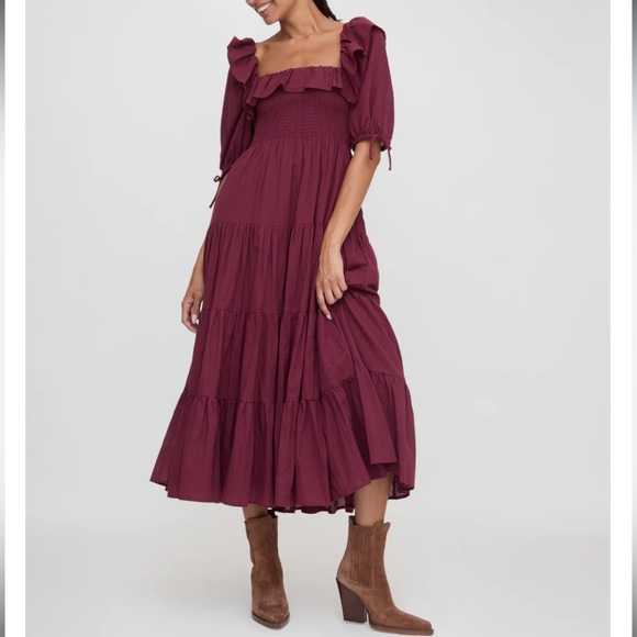 Corinne Dress Fall Capsule Limited Edition size XS Burgundy - Picture 5 of 13
